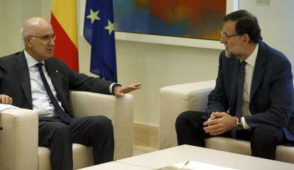 Rajoy recibe en el Palacio de la Moncloa a Duran i Lleida de UDC.