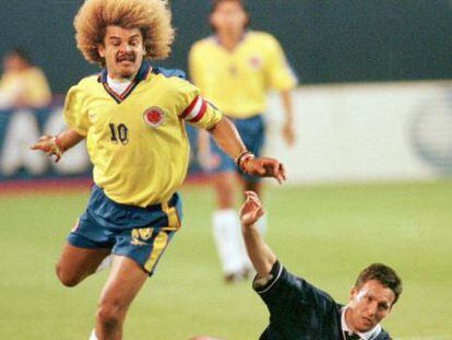 Valderrama en un partido ante Escocia.