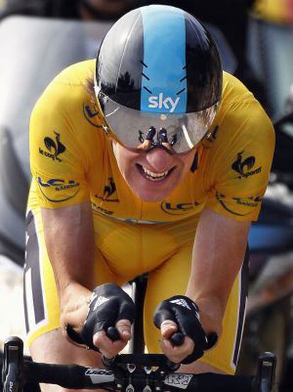 Bradley Wiggins durante la contrarreloj final de la París-Niza