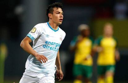 Lozano durante el partido contra el Fortuna Sittard.