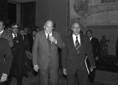 Tarradellas, amb Rahola, el desembre de 1977.