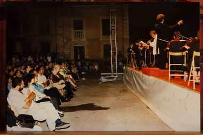 Concierto de la orquesta filarmónica de Stuttgart en la plaza de Milagros, en 1996.