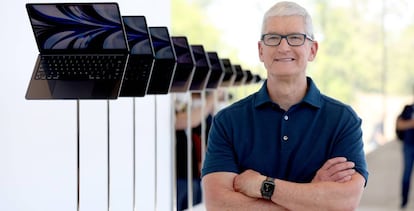 Tim Cook, CEO de Apple, en un evento en Cupertino en junio.
