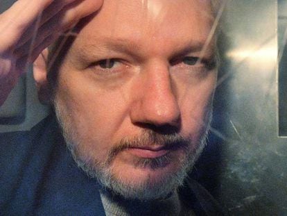 Julian Assange, a la salida del juzgado en Londres el pasado 1 de mayo. 