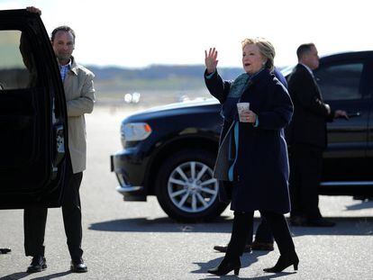 Hillary Clinton, este lunes en Manchester, New Hampshire. 