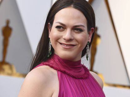 La actriz Daniela Vega en los Oscar 2018.