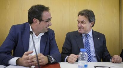 Josep Rull i Artur Mas.