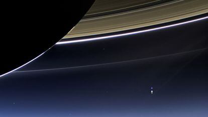 La Tierra vista desde Saturno.