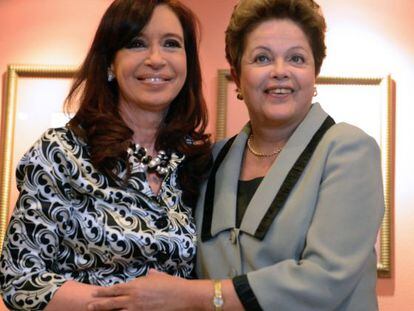 Las presidentas de Argentina y Brasil.