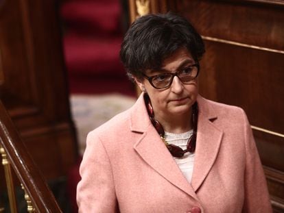 La ministra de Asuntos Exteriores, UE y Cooperación, Arancha González Laya, durante una sesión plenaria celebrada en el Congreso de los Diputados, en Madrid, (España), el pasado 28 de enero.