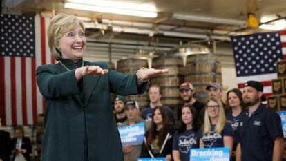 Clinton, la semana pasada en un acto en Virginia Occidental