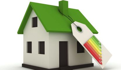 Casa con certificado de eficiencia energética.