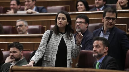 La portavoz de Ciudadanos en el Congreso, Inés Arrimadas.