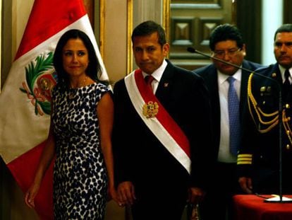 Nadine Heredia y su esposo, el presidente de Per&uacute;, Ollanta Humala