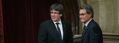 Carles Puigdemont con Artur Mas