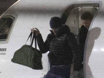 El príncipe Enrique a su llegada a Vancouver.