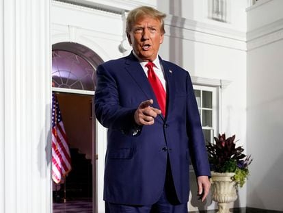 Donald Trump, el pasado 13 de junio en el Trump National Golf Club en Bedminster, Nueva Jersey, tras declararse no culpable por los 37 cargos en que está imputado en el caso de los papeles de Mar-A-Lago.