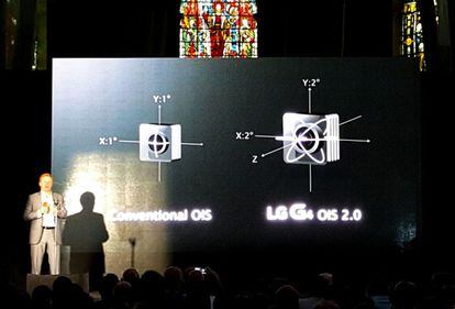 La cámara del LG G4 cuenta con un nuevo estabilizador óptico de imagen, OIS 2.0, con mayor precisión y un tercer eje de estabilización.