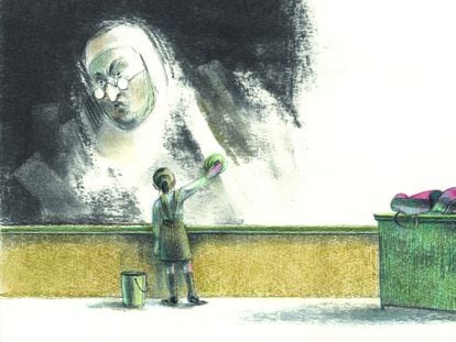 Dibujo de Eva Sánchez en el libro 'Los distintos' (Ekaré), de la escritora Mónica Montañés.