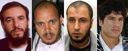 De izquierda a derecha, Youssef Belhadj, Hassan el Haski, Rabei Osman el Sayed, alias 'El Egipcio' y Abdeljamid Bouchard.