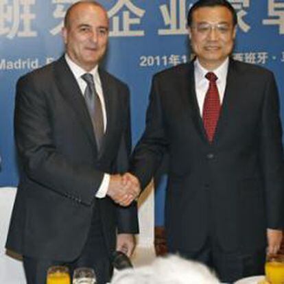 El ministro de Industria, Turismo y Comercio, Miguel Sebastián, y el viceprimer ministro chino, Li Keqiang