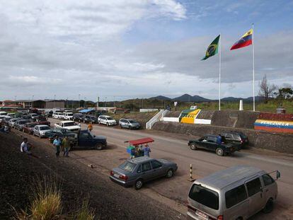 El paso fronterizo entre Brasil y Venezuela en la ciudad de Pacaraima.