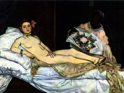 'Olympia' fue pintado por Édouard Manet en 1863 y se expuso en el Salón de París en 1865.