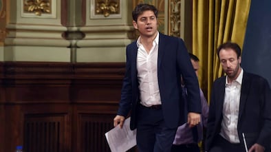 El gobernador de Buenos Aires, Axel Kicillof, antes de anunciar el martes 4 de febrero que había decidido asumir con fondos propios el pago de un bono en riesgo de default.