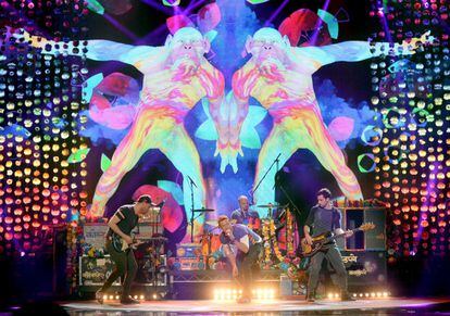 Actuación del grupo Coldplay.