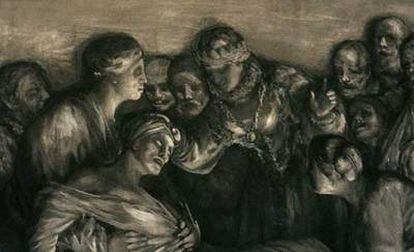 Obra de Goya que se expone en una de las nueve salas de Pinturas del Palacio Real que se reabren al público.