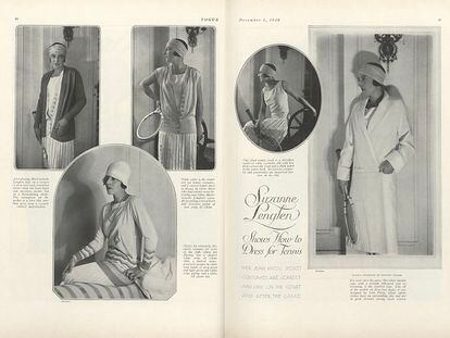 Reportaje sobre la tenista en la revista Vogue en 1926, fotografiado por Edward Steichen.