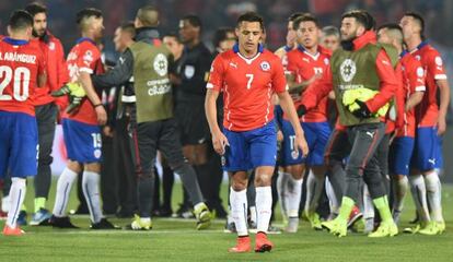 Alexis Sánchez, tras eliminar a Perú.