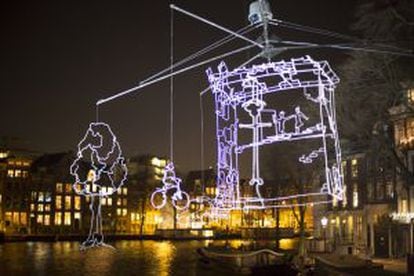 Instalación del Amsterdam Light Festival.