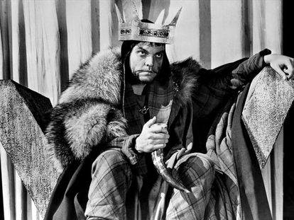 Orson Welles, en su adaptación cinematográfica de 'Macbeth'.