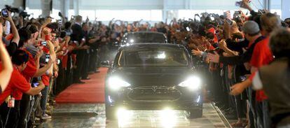 Presentación del Tesla Modelo S.