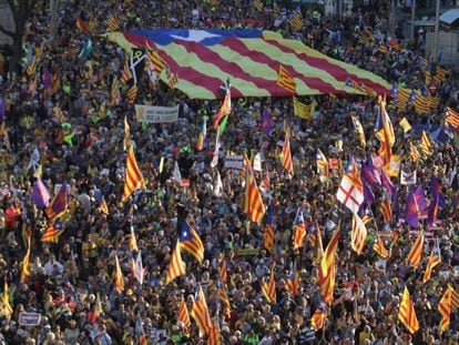 Manifestación independentista en Madrid.