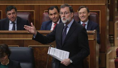 Mariano Rajoy, durante una intervención en el Congreso.