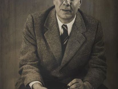 Retrato de Grete Stern a Jorge Luis Borges, de 1951.