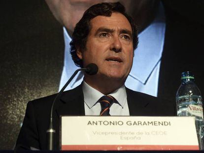 El vicepresidente de CEOE y presidente de CEPYME, Antonio Garamendi