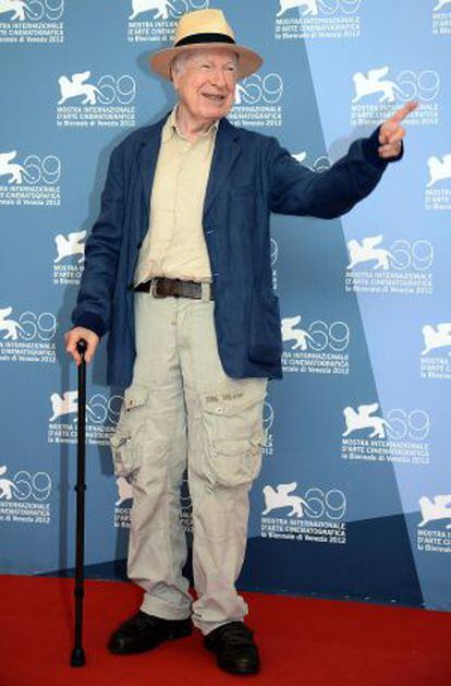 El director británico Peter Brook, ayer en Venecia.