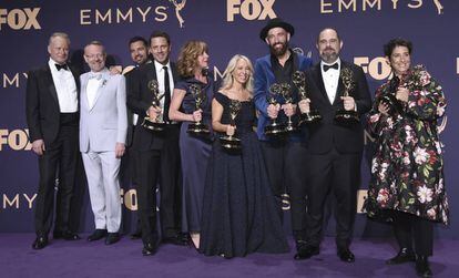 El equipo de 'Chernobyl', en los Emmy.