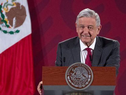 El presidente de México, en una conferencia de prensa.