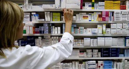 Medicamentos en una farmacia.