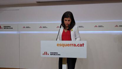 La portavoz de ERC, Marta Vilalta, este lunes.