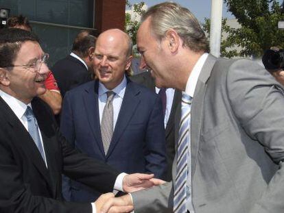 El presidente de la Organizaci&oacute;n Mundial del Turismo, Taleb Rafai, recibe en Benidorm al presidente valenciano Alberto Fabra