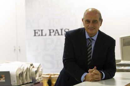 Jorge Fernández Díaz, candidato del PPC, en la redacción de Barcelona del Diario EL PAÍS.