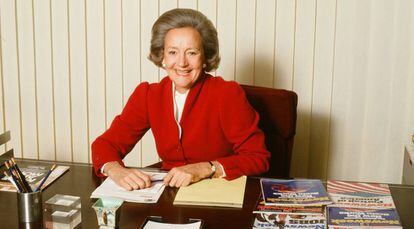 Katherine Graham, en su despacho en 1980.