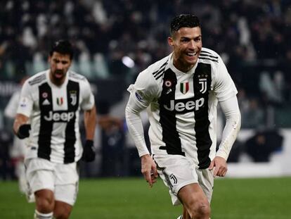 Cristiano Ronaldo, máxima estrella de Juventus, durante un partido que su equipo jugó de local, en Turín.