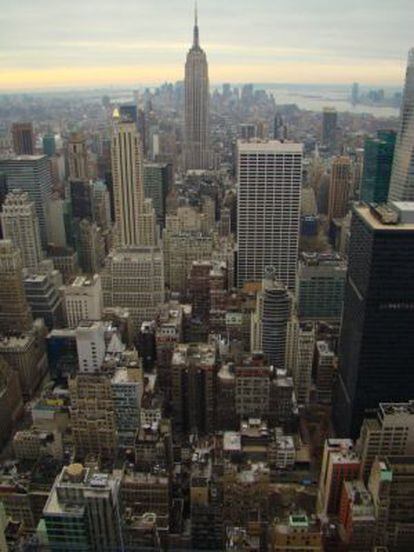 El Empire State visto desde el mirador Top of the Rock, en el Rockefeller Center (Manhattan).