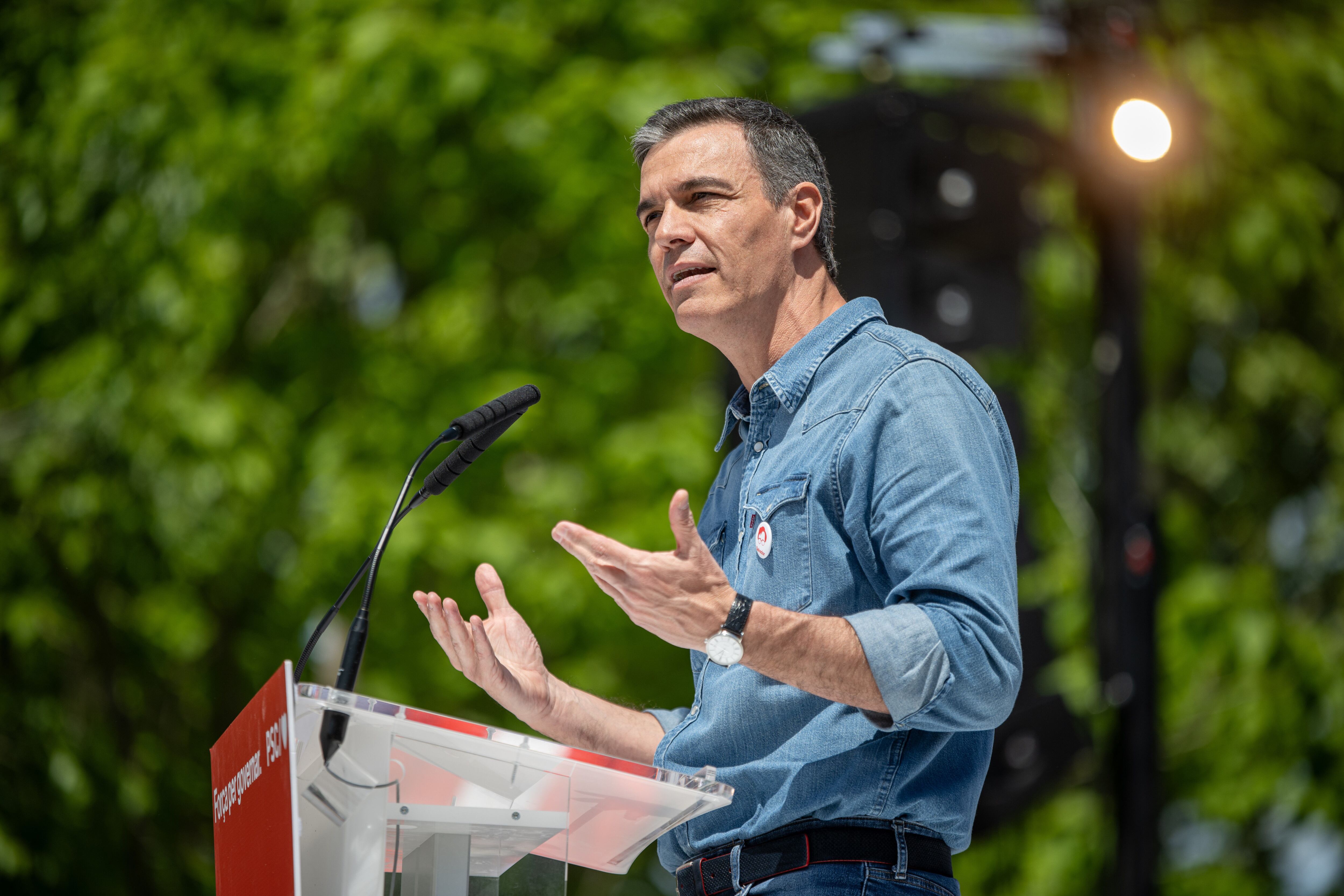 El secretario general del PSOE y presidente del Gobierno, Pedro Sánchez, interviene durante un mitin del PSC, a 4 de mayo de 2024, en Montmeló, Barcelona, Catalunya (España). El PSC celebra este acto de campaña electoral de cara a los comicios autonómicos que se celebrarán en Cataluña el próximo 12 de mayo.
04 MAYO 2024;PSC;PSOE;MITIN;CAMPAÑA;ELECCIONES;AUTONÓMICAS;12M;12 DE MAYO
Lorena Sopêna / Europa Press
04/05/2024